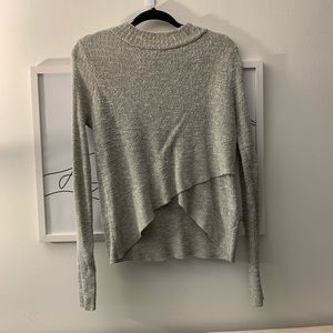 Free people grey criss cross sweater